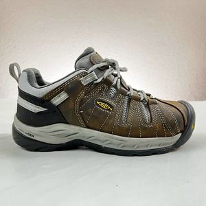 Women's Sz  7W Wide KEEN Utility Flint Low Steel Toe F2413-18 Safety Bb03